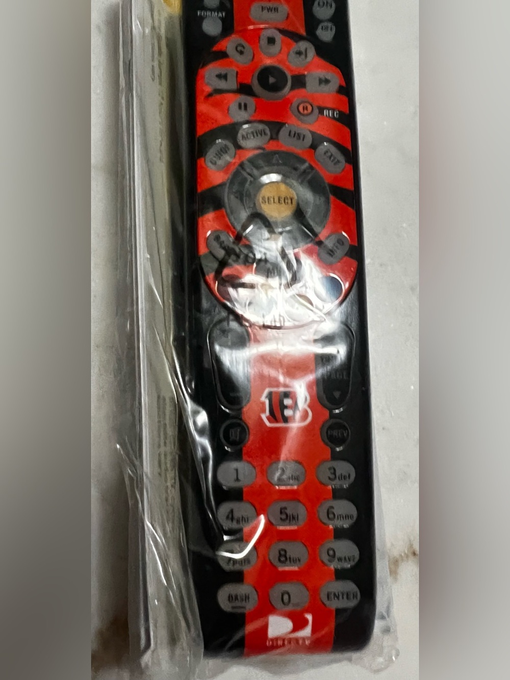 Cincinnati Bengals NFL edition DIRECTV RC64RB backlit remote control NEW IN BOX - Picture 2 of 4